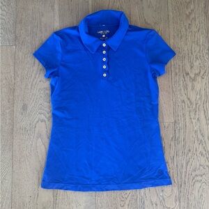 Luxletic Lilly Pulitzer Womens Scalloped Polo Small Blue